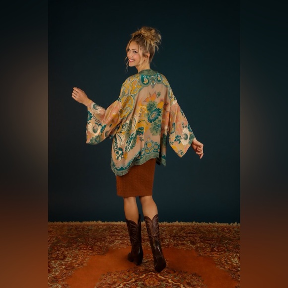 Powder The Folk Art Floral Kimono Jacket, OSFM - Picture 14 of 14